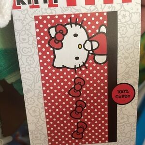 Hello Kitty Red and White Polka Dot Cotton Panel